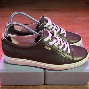 ECCO Womens Soft 7 Metallic Green Genuine Leather Sz 40 EU 9 US